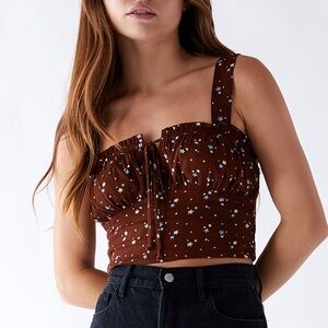 PACSUN LA hearts keyhole corset top